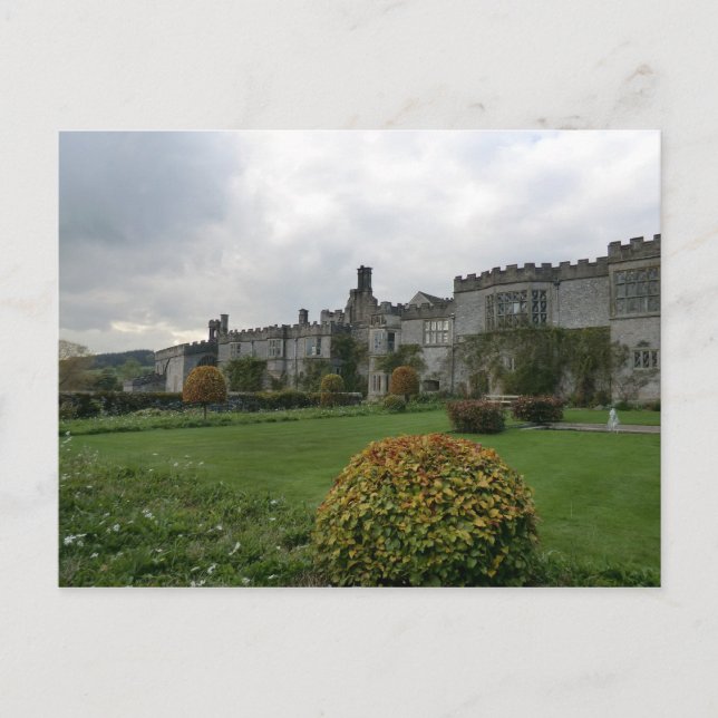 Haddon Hall und Gardens Postkarte (Vorderseite)
