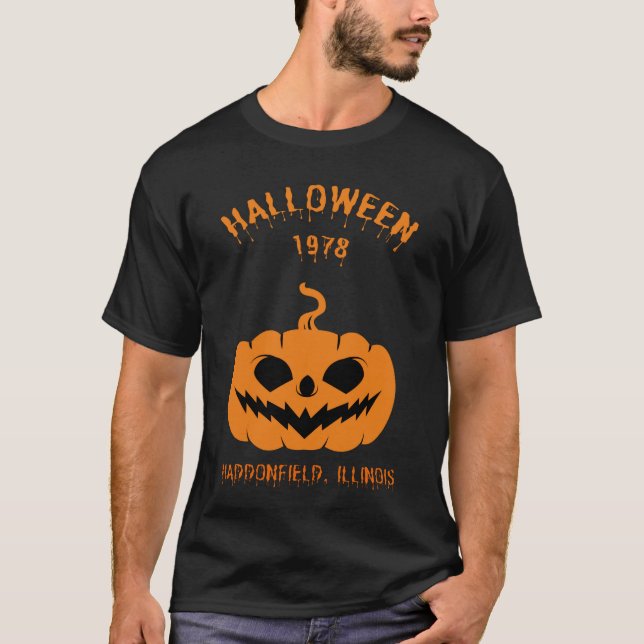 Haddonfield, Illinois, glückliches Halloween 1978 T-Shirt (Vorderseite)