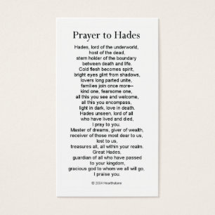 Hades Gebets-Karte