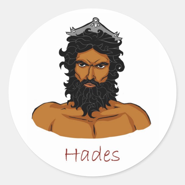 Hades - Griechischer Gott Runder Aufkleber (Vorderseite)