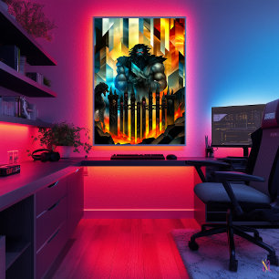 Hades - Kubistische Minimalistische Legende - Gott Poster