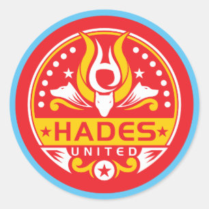 Hades vereinigte Logo-Aufkleber Runder Aufkleber