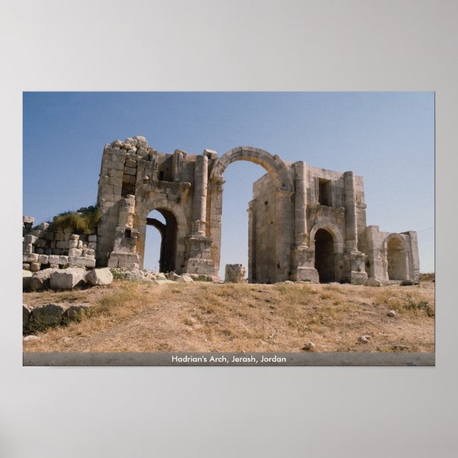 Hadrian's Arch, Jerash, Jordanien Poster (Vorne)