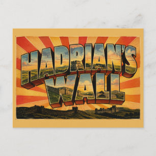 Hadrians Mauer England Vintage Reise Kunst Postkarte