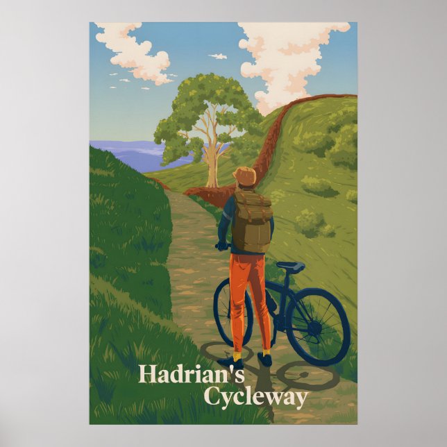 Hadrians Radweg Radreise Poster (Vorne)