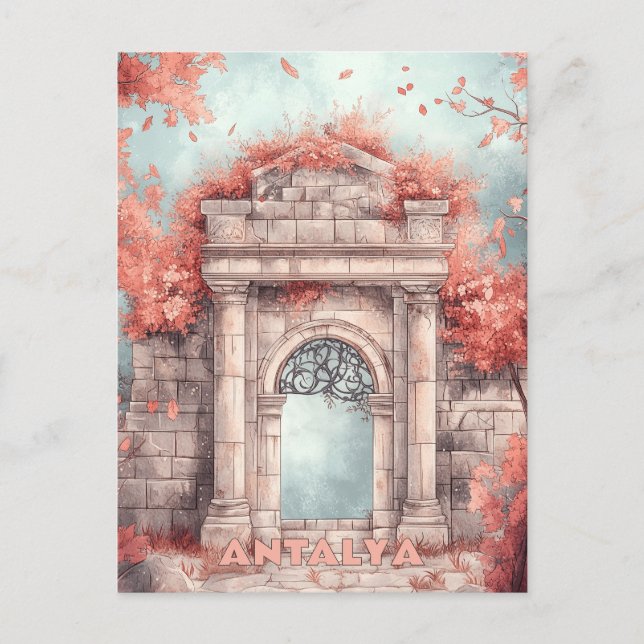 Hadrians Tor Antalya Turkiye Reise Postkarte (Vorderseite)