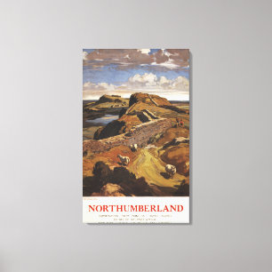 Hadrians Wall and Sheep British Rail Poster Leinwanddruck
