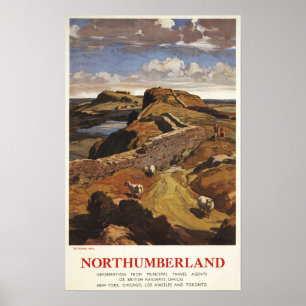 Hadrians Wand-und Schaf-British Rail-Plakat Poster