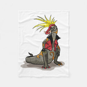 Hadrosaurus Dinosaurier verkleidete sich als Punk. Fleecedecke