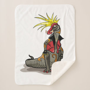 Hadrosaurus Dinosaurier verkleidete sich als Punk. Sherpadecke