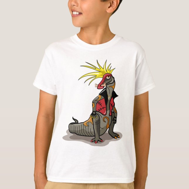 Hadrosaurus Dinosaurier verkleidete sich als Punk. T-Shirt (Vorderseite)