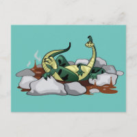 Hadrosaurus Entspannen in einem Whirlpool.