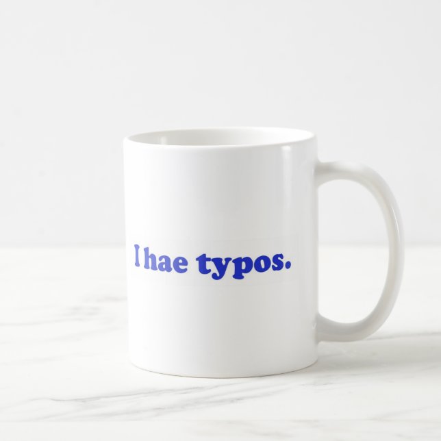 Hae I Typos - Blau Tasse (Rechts)