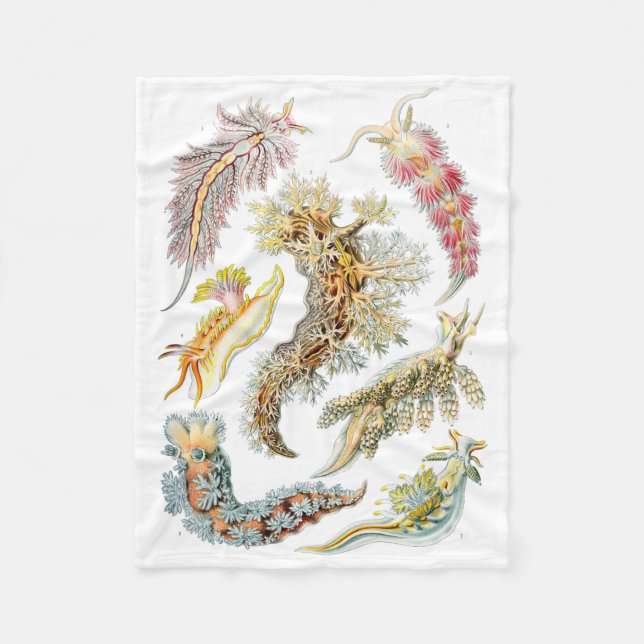 Haeckel Nudibranchia-Fleece-Decke Fleecedecke (Vorderseite)