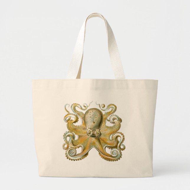 Haeckel Octopus Jumbo Stoffbeutel (Vorne)