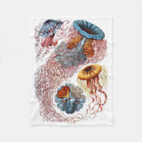 Haeckel Quallen-Fleece-Decke