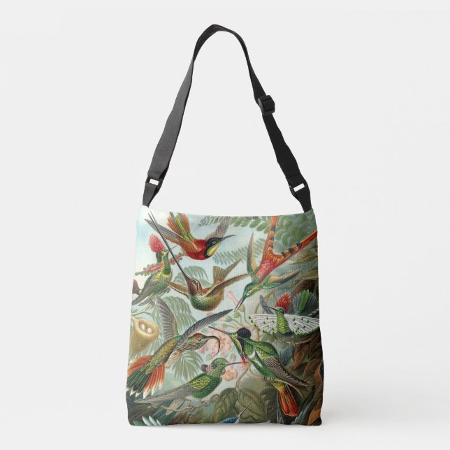 Haeckel's Hummingbirds Crossbody Bag Tragetaschen Mit Langen Trägern (Rückseite)