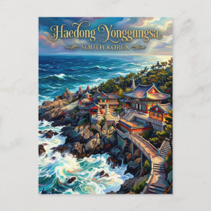 Haedong Yonggungsa-Tempel Südkorea Postkarte