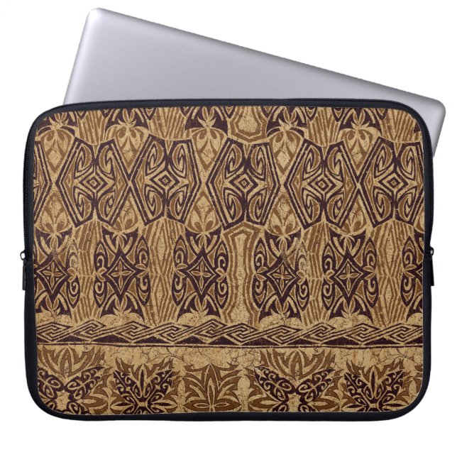 Haena Beach Hawaiian Primitive Neopren Wetsuit Laptopschutzhülle (Vorderseite)