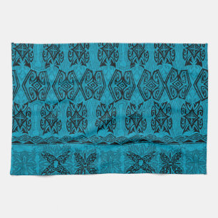 Haena Beach Hawaiian Primitive Tapa Geschirrtuch