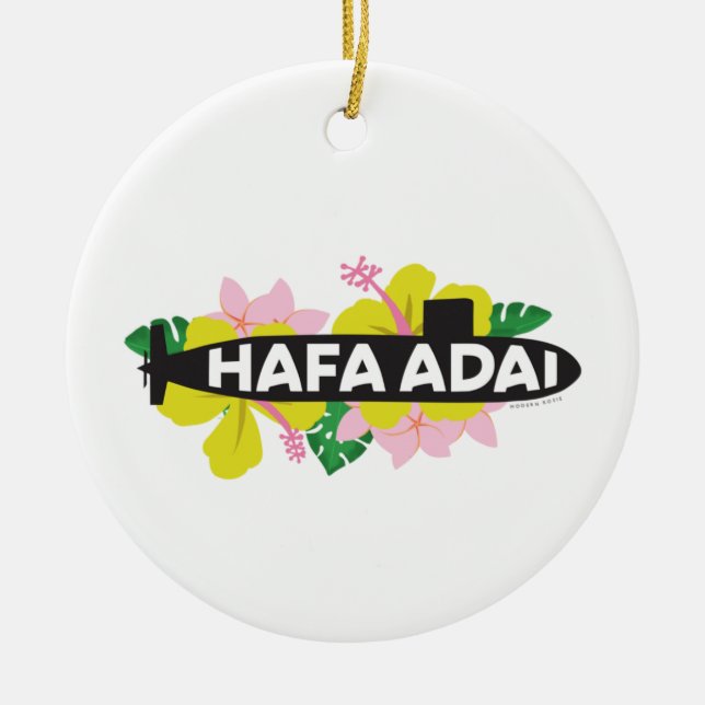 Hafa Adai - U-Boot-Ornament Guam Keramik Ornament (Vorne)