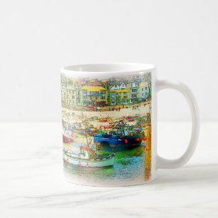 HAFEN ALS MALEREI KAFFEETASSE