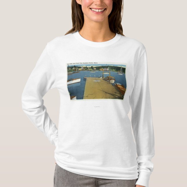 Hafen-Ansicht von der Ostseite des Yachtclubs T-Shirt (Vorderseite)