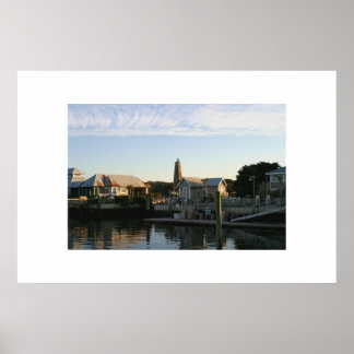 Hafen auf Bald Head Island Poster