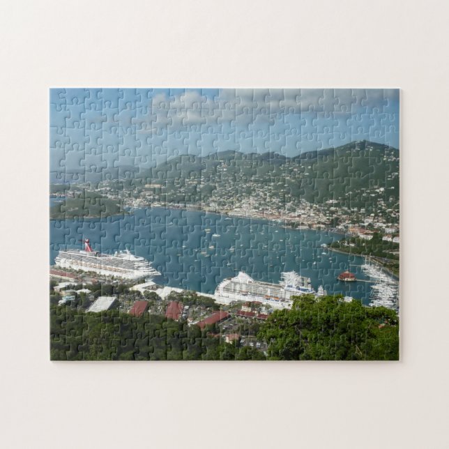 Hafen auf den St. Thomas-Inseln der US-Jungfrau Puzzle (Horizontal)