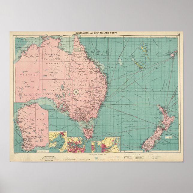 Häfen Australiens, Neuseelands Poster (Vorne)