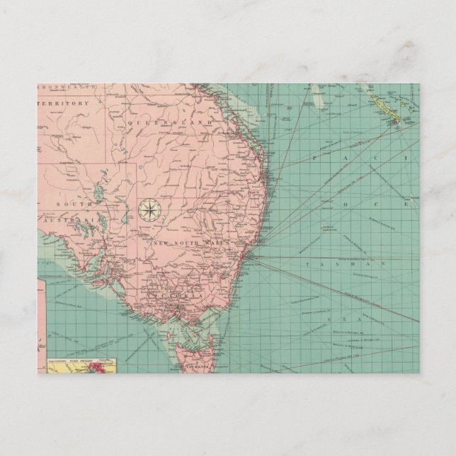 Häfen Australiens, Neuseelands Postkarte (Vorderseite)