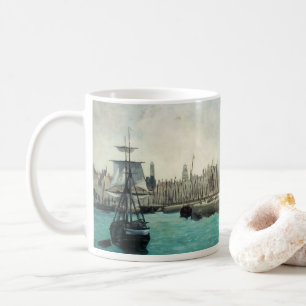 Hafen bei Calais von Manet, Vintage Impressionismu Kaffeetasse