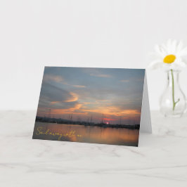 Hafen bei Sonnenuntergang in Pastell Karte