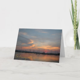 Hafen bei Sonnenuntergang in Pastell Karte