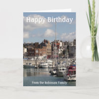 Hafen-Boots-alles- Gute zum Geburtstagkarte von