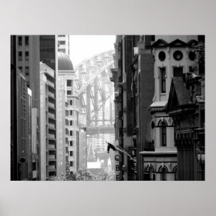 Hafen-Brücken-Ansicht 1 Poster