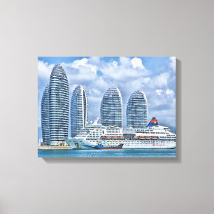 Hafen der Insel Sanya Hainan Leinwanddruck