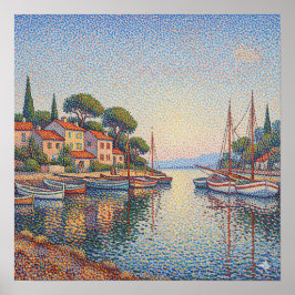 Hafen des Pointillismus Poster