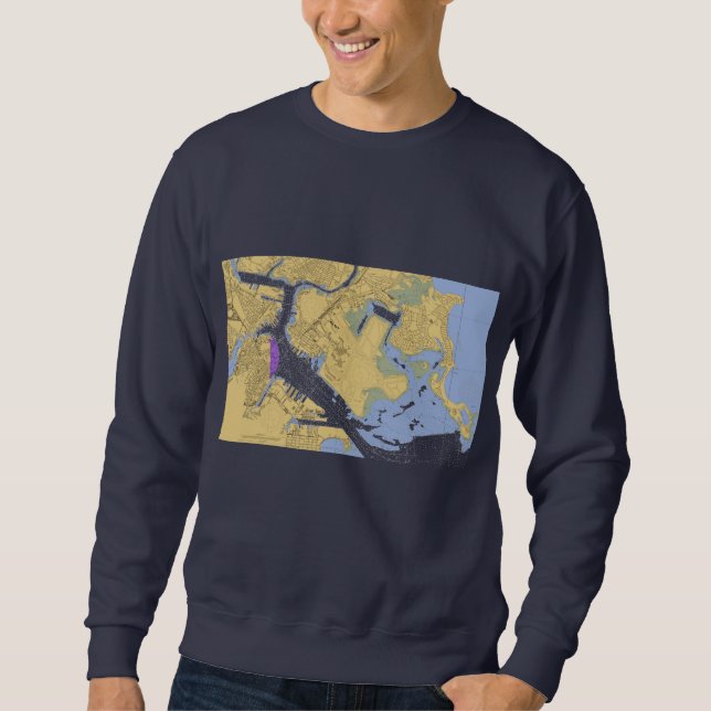 HAFEN-Diagramm-Shirt Bostons MA See Sweatshirt (Vorderseite)
