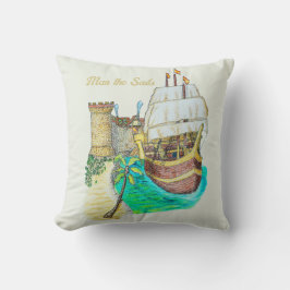 Hafen Galleon Kissen