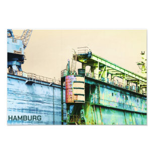 Hafen Hamburg - Dock - Sachers Art - Fotodruck
