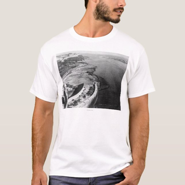 Hafen Havanas, Kuba mit Teil von Morro Schloss T-Shirt (Vorderseite)