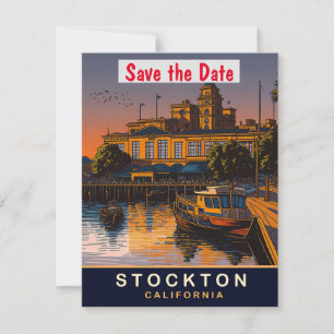 Hafen-Hochzeitseinladung Stockton Kalifornien Save The Date