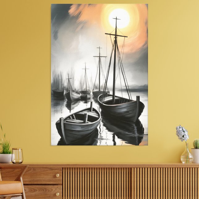 Hafen in Dusk Leinwanddruck (Insitu (Wohnzimmer))