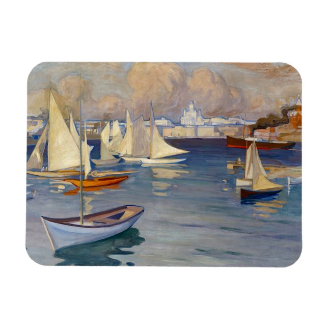 Hafen in Helsinki, Albert Edelfelt Magnet (Horizontal)