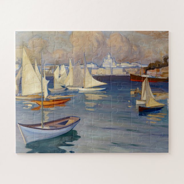 Hafen in Helsinki, Albert Edelfelt Puzzle (Horizontal)
