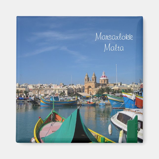 Hafen in Marsaxlokk Magnet (Vorne)