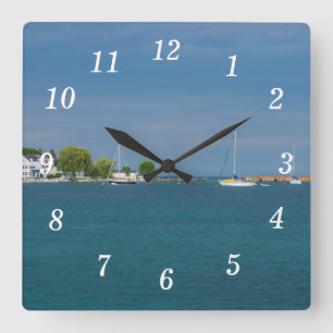 Hafen Mackinac Island Wall Clock Quadratische Wanduhr