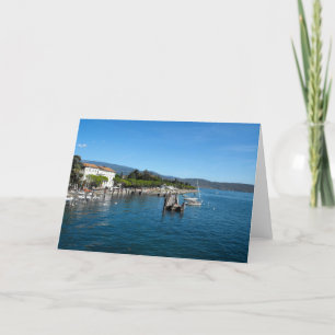 Hafen Maderno am Gardasee in Italien Feiertagskarte