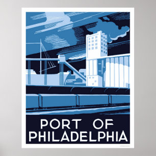 Hafen Philadelphia 1936 WPA Poster